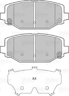 Valeo 601313 - Komplet Pločica, disk-kočnica www.molydon.hr