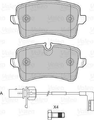 Valeo 601325 - Komplet Pločica, disk-kočnica www.molydon.hr