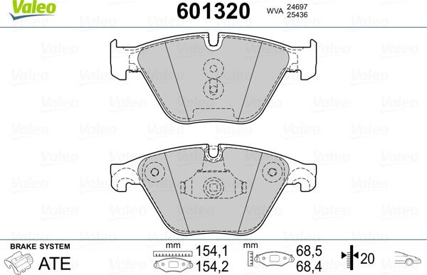 Valeo 601320 - Komplet Pločica, disk-kočnica www.molydon.hr