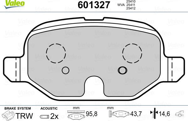 Valeo 601327 - Komplet Pločica, disk-kočnica www.molydon.hr