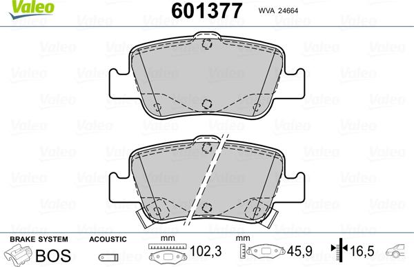 Valeo 601377 - Komplet Pločica, disk-kočnica www.molydon.hr