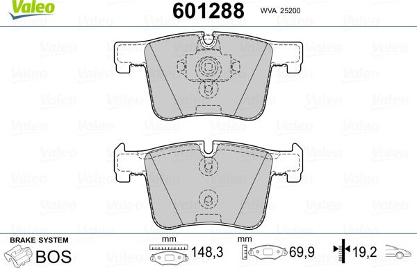 Valeo 601288 - Komplet Pločica, disk-kočnica www.molydon.hr