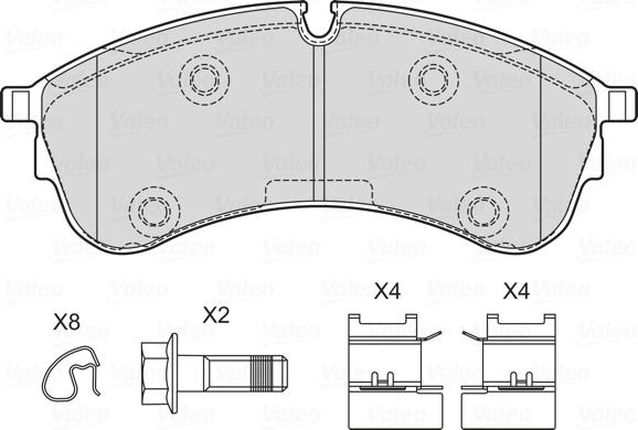 Valeo 601761 - Komplet Pločica, disk-kočnica www.molydon.hr