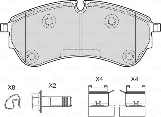 Valeo 601762 - Komplet Pločica, disk-kočnica www.molydon.hr