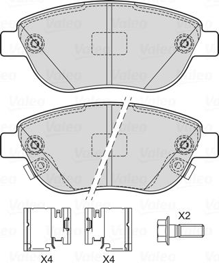 Valeo 601727 - Komplet Pločica, disk-kočnica www.molydon.hr