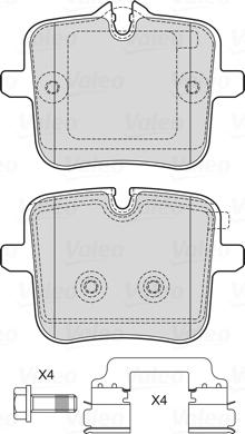 Valeo 601770 - Komplet Pločica, disk-kočnica www.molydon.hr