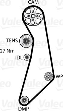 Valeo 614555 - Vodena pumpa sa kompletom zupčastog remena www.molydon.hr