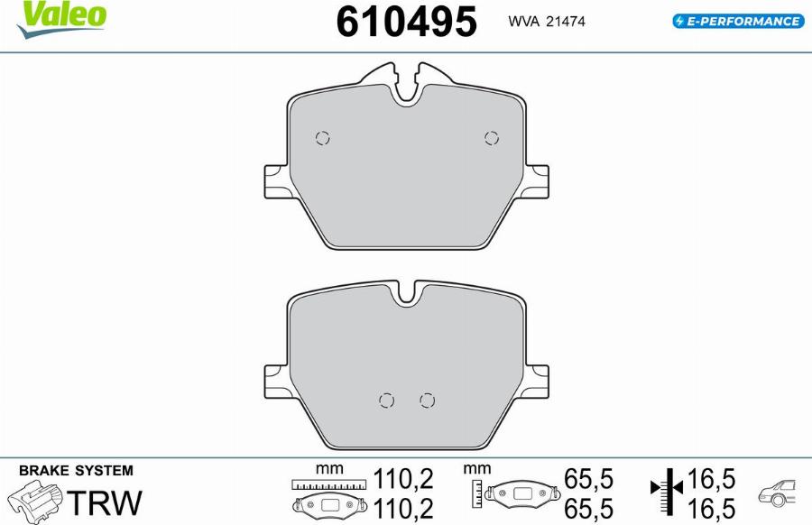 Valeo 610495 - Komplet Pločica, disk-kočnica www.molydon.hr