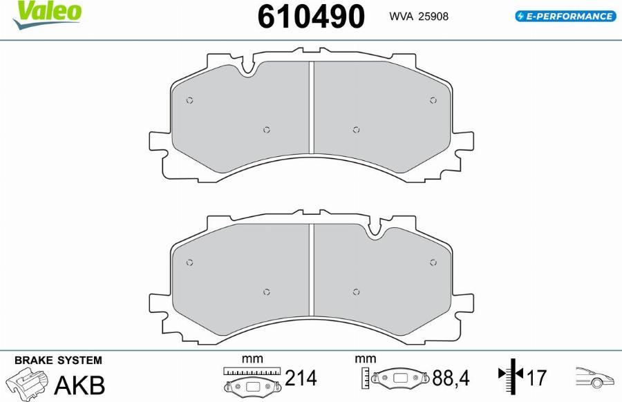 Valeo 610490 - Komplet Pločica, disk-kočnica www.molydon.hr