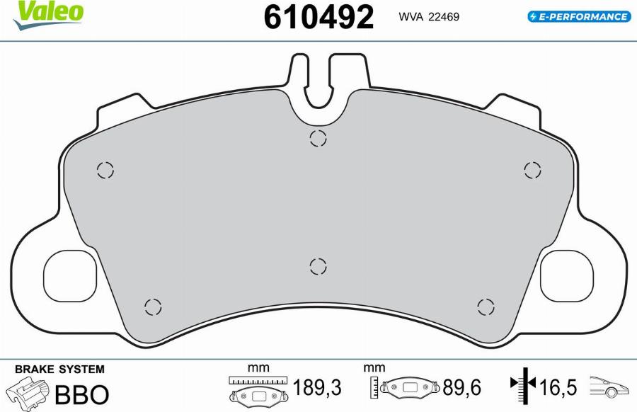 Valeo 610492 - Komplet Pločica, disk-kočnica www.molydon.hr