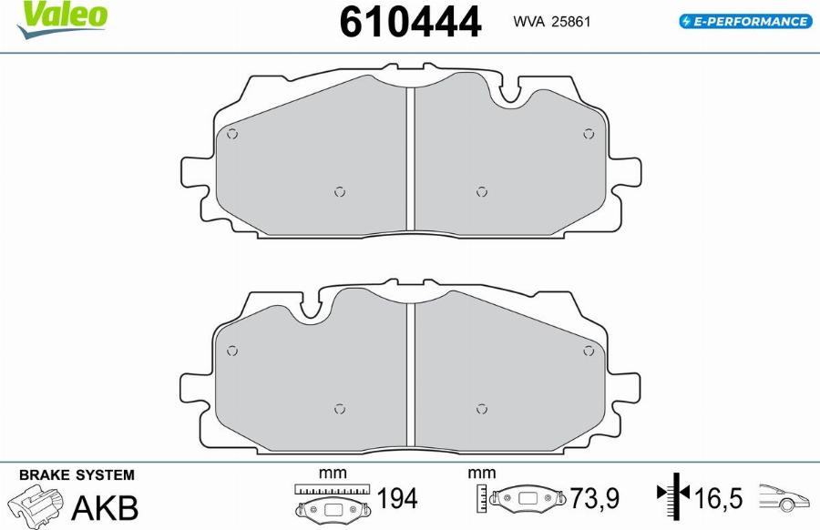 Valeo 610444 - Komplet Pločica, disk-kočnica www.molydon.hr