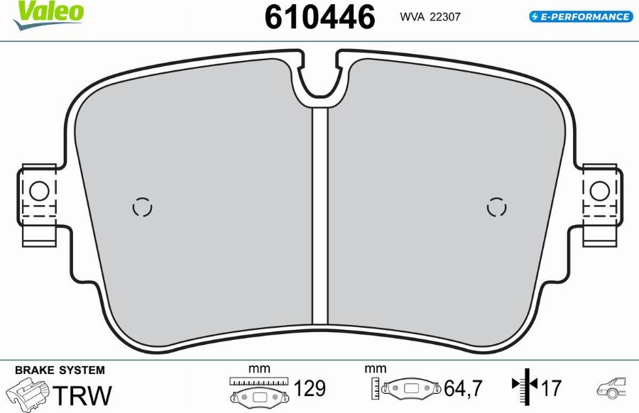 Valeo 610446 - Komplet Pločica, disk-kočnica www.molydon.hr