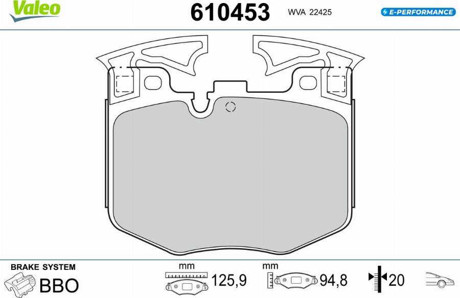 Valeo 610453 - Komplet Pločica, disk-kočnica www.molydon.hr