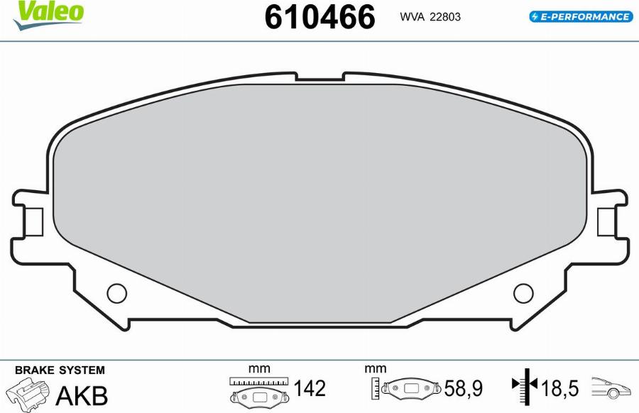 Valeo 610466 - Komplet Pločica, disk-kočnica www.molydon.hr