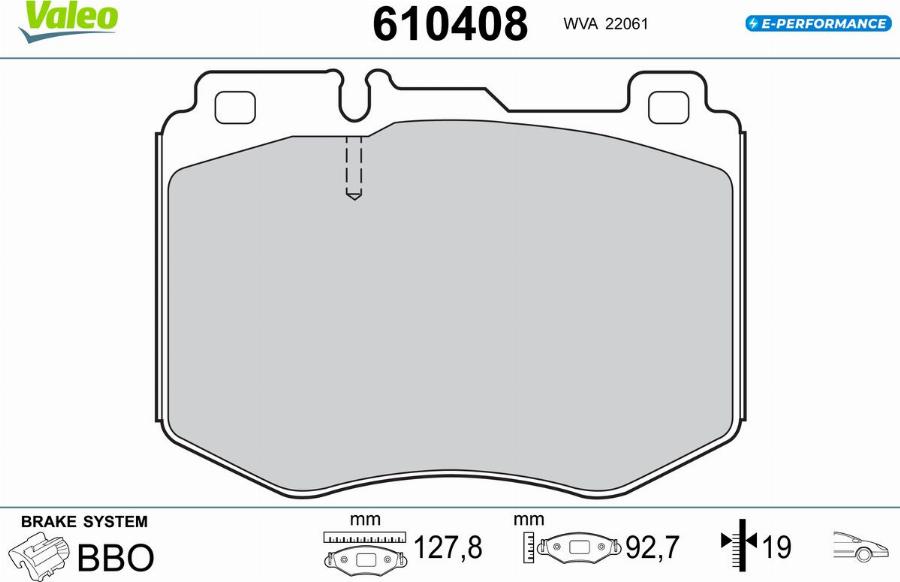 Valeo 610408 - Komplet Pločica, disk-kočnica www.molydon.hr