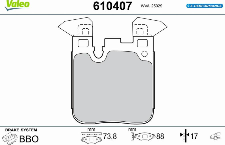 Valeo 610407 - Komplet Pločica, disk-kočnica www.molydon.hr