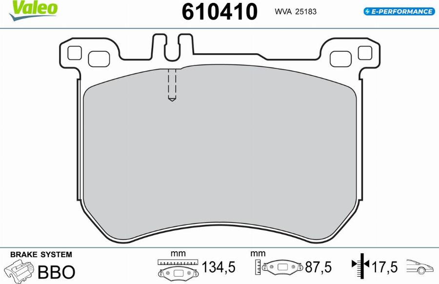 Valeo 610410 - Komplet Pločica, disk-kočnica www.molydon.hr