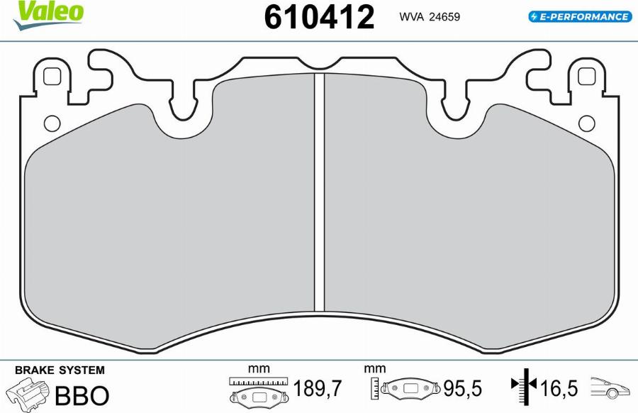 Valeo 610412 - Komplet Pločica, disk-kočnica www.molydon.hr