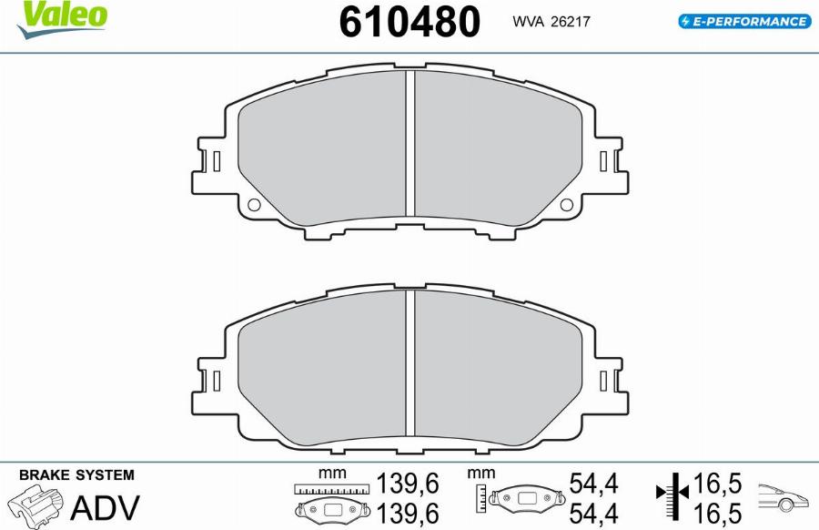 Valeo 610480 - Komplet Pločica, disk-kočnica www.molydon.hr