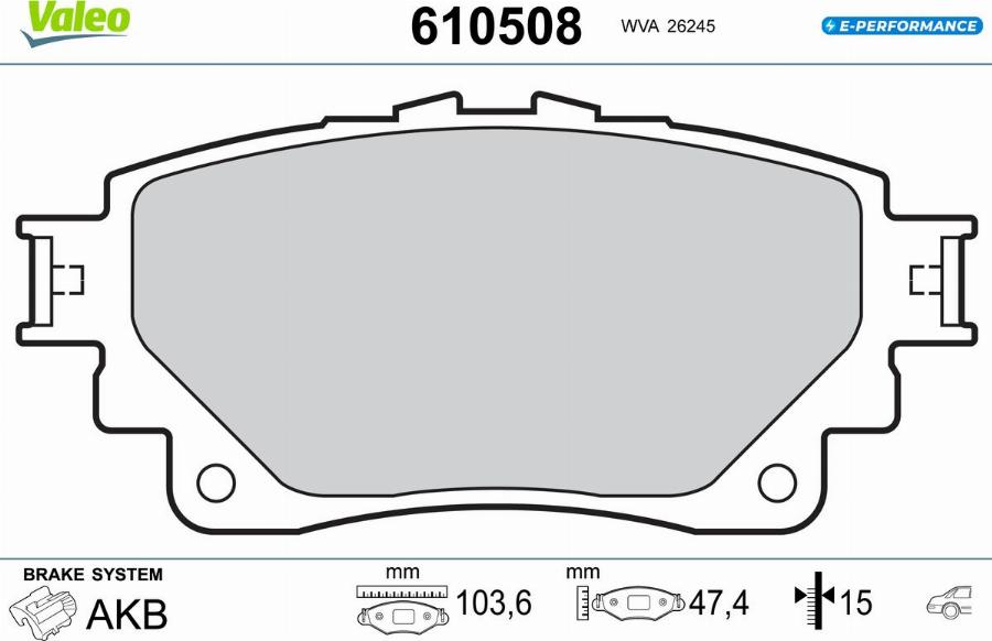 Valeo 610508 - Komplet Pločica, disk-kočnica www.molydon.hr