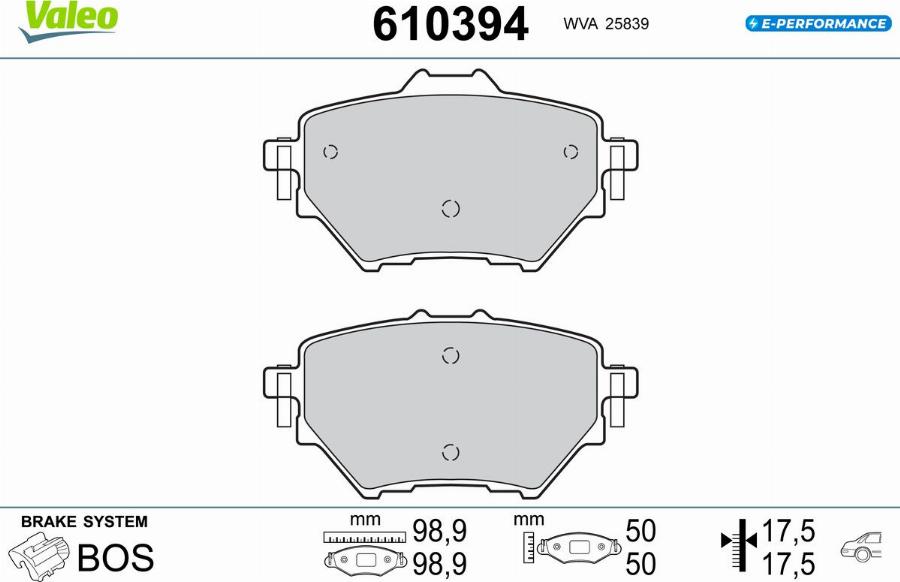 Valeo 610394 - Komplet Pločica, disk-kočnica www.molydon.hr