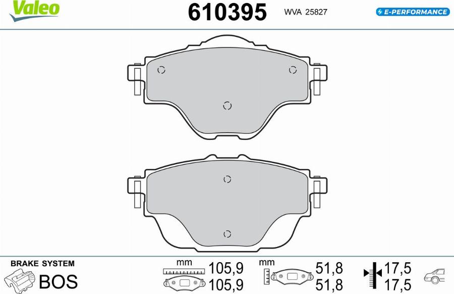 Valeo 610395 - Komplet Pločica, disk-kočnica www.molydon.hr