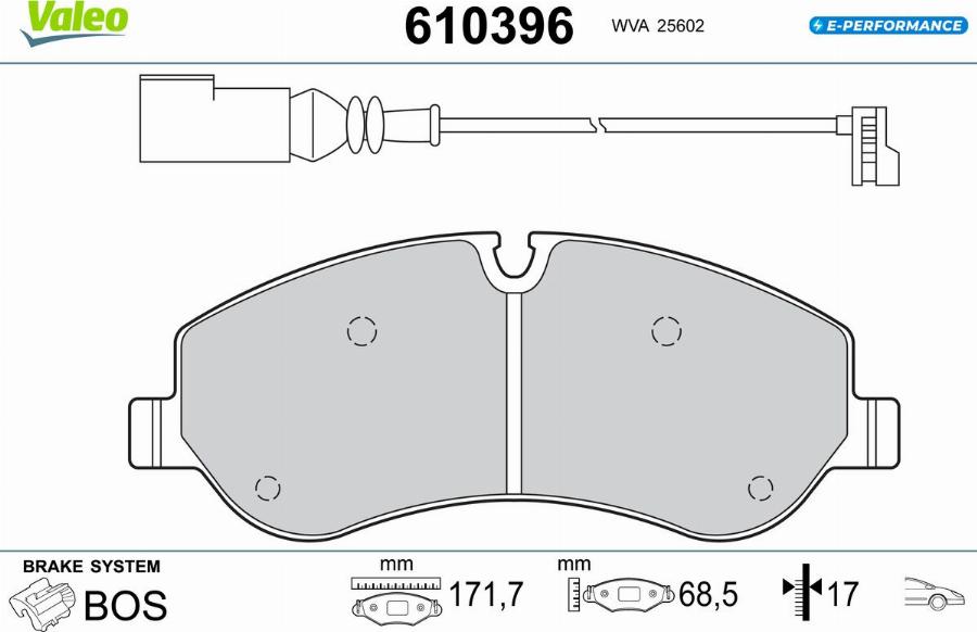 Valeo 610396 - Komplet Pločica, disk-kočnica www.molydon.hr