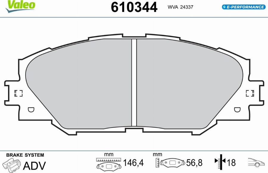 Valeo 610344 - Komplet Pločica, disk-kočnica www.molydon.hr