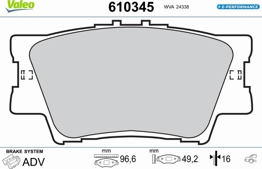 Valeo 610345 - Komplet Pločica, disk-kočnica www.molydon.hr