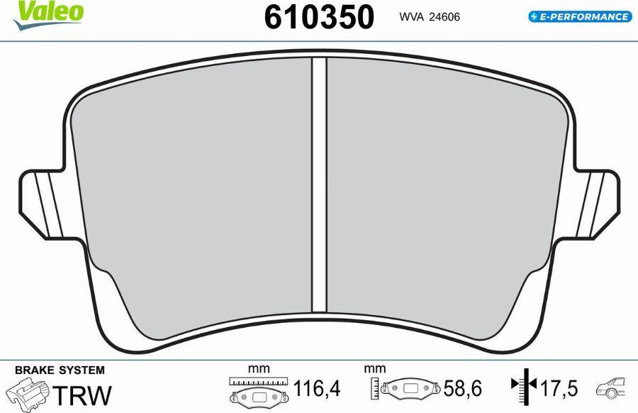 Valeo 610350 - Komplet Pločica, disk-kočnica www.molydon.hr