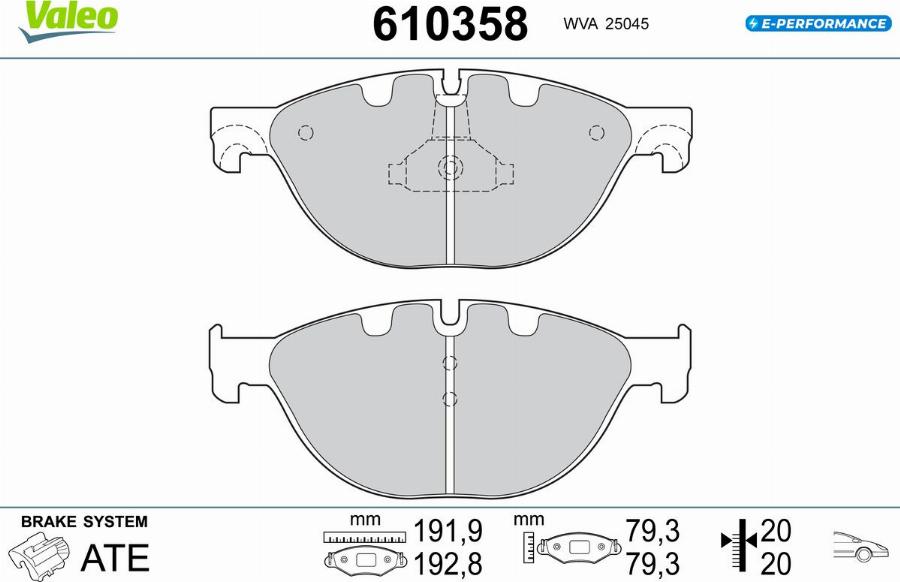 Valeo 610358 - Komplet Pločica, disk-kočnica www.molydon.hr