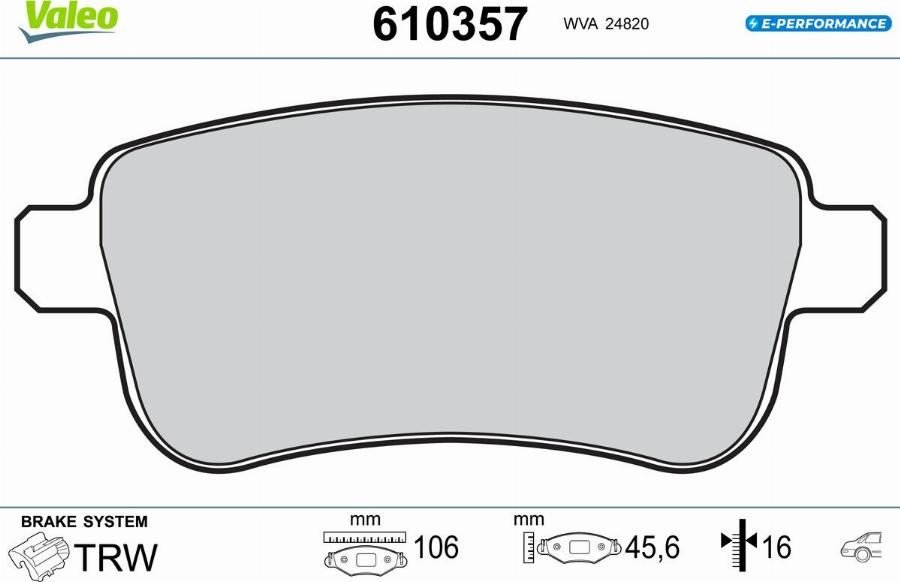 Valeo 610357 - Komplet Pločica, disk-kočnica www.molydon.hr