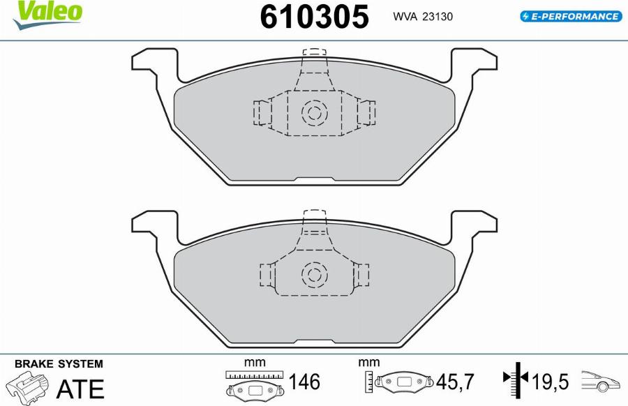 Valeo 610305 - Komplet Pločica, disk-kočnica www.molydon.hr