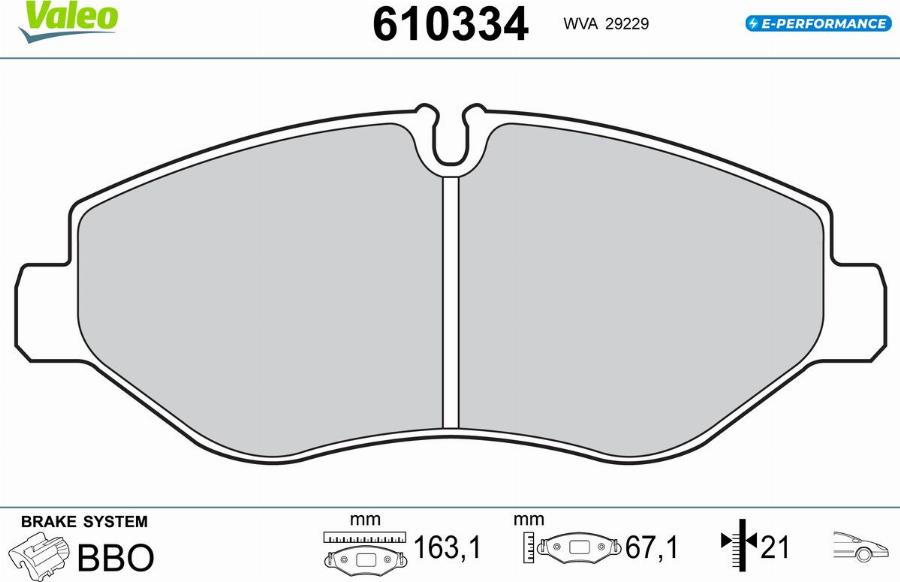 Valeo 610334 - Komplet Pločica, disk-kočnica www.molydon.hr