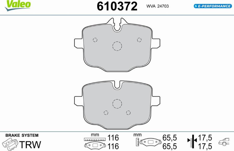 Valeo 610372 - Komplet Pločica, disk-kočnica www.molydon.hr