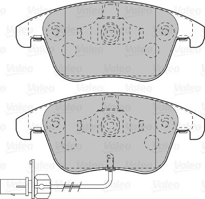 Valeo 670996 - Komplet Pločica, disk-kočnica www.molydon.hr