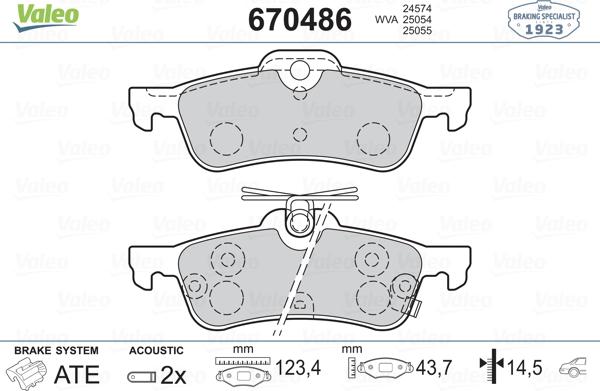 Valeo 670486 - Komplet Pločica, disk-kočnica www.molydon.hr