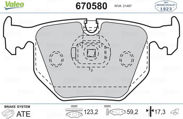 Valeo 670580 - Komplet Pločica, disk-kočnica www.molydon.hr