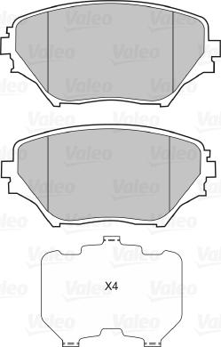 Valeo 670536 - Komplet Pločica, disk-kočnica www.molydon.hr