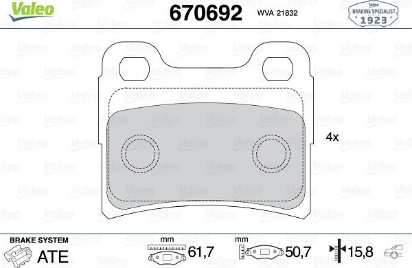 Valeo 670692 - Komplet Pločica, disk-kočnica www.molydon.hr