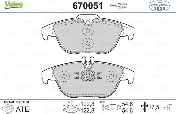 Valeo 670051 - Komplet Pločica, disk-kočnica www.molydon.hr