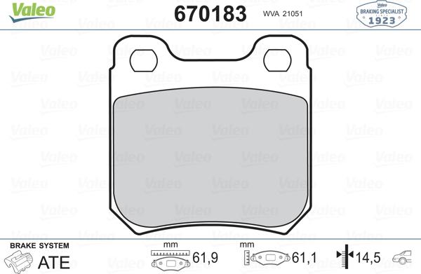 Valeo 670183 - Komplet Pločica, disk-kočnica www.molydon.hr