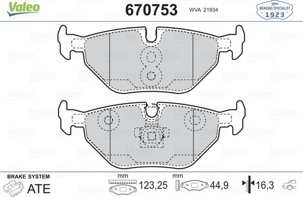 Valeo 670753 - Komplet Pločica, disk-kočnica www.molydon.hr