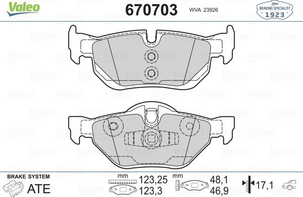 Valeo 670703 - Komplet Pločica, disk-kočnica www.molydon.hr