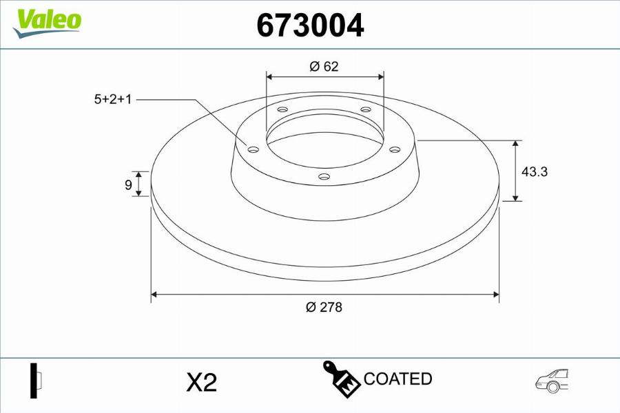 Valeo 673004 - Kočioni disk www.molydon.hr