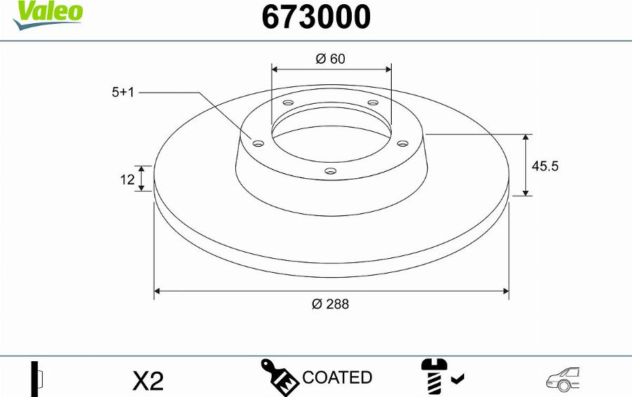 Valeo 673000 - Kočioni disk www.molydon.hr