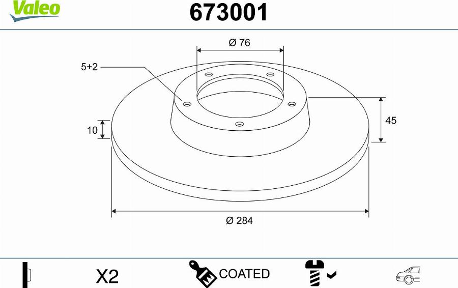 Valeo 673001 - Kočioni disk www.molydon.hr