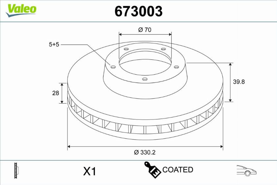 Valeo 673003 - Kočioni disk www.molydon.hr