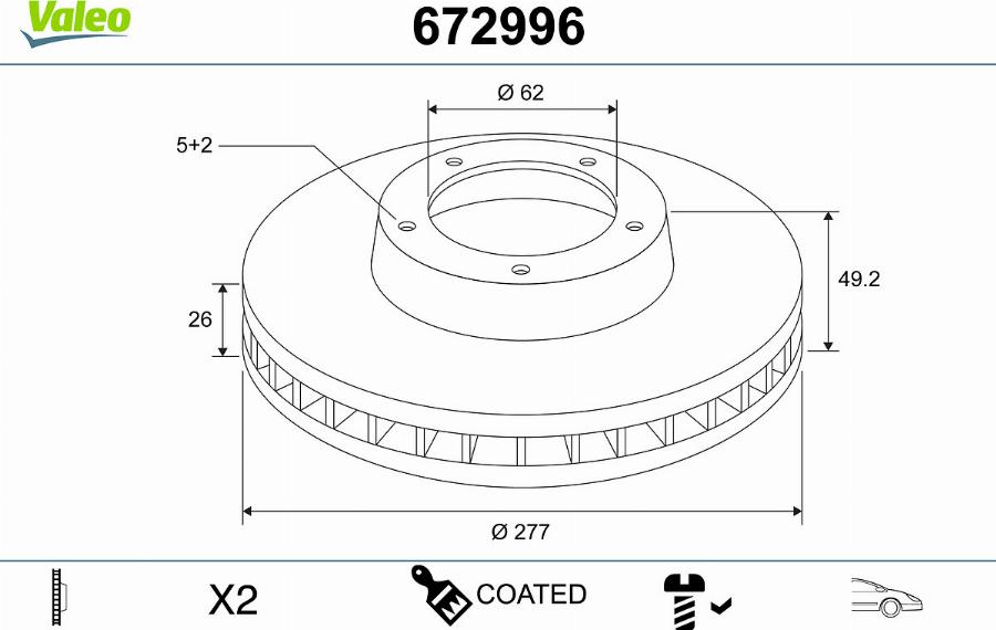 Valeo 672996 - Kočioni disk www.molydon.hr