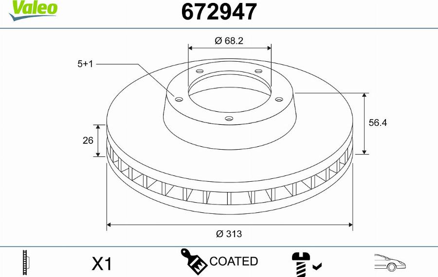 Valeo 672947 - Kočioni disk www.molydon.hr